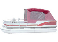 Aft-Canopy-Top-Front-Zippers-OEM-D1™Factory AFT (rear) CANOPY (Bimini) TOPCanvas (Fabric Only, NO Frame or Boot Cover) with Zipper at Front to join to Bow Canopy Top (not included), OEM (Original Equipment Manufacturer)