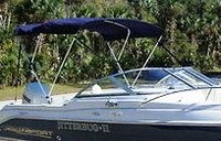 Photo of Aquasport 215 Osprey Sport, 2005: Bimini Top, viewed from Starboard Front 