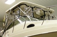 Photo of Aquasport 275 Explorer, 2001: Hard-Top, Front Connector, Side Curtains, viewed from Starboard Front 