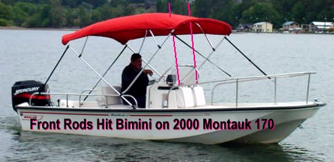 Front Rods Hit 2000 Boston Whaler Montauk-170 Bimini Top Picture
