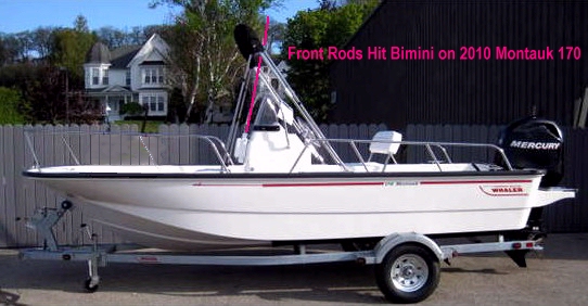 Front Rods Hit 2010 Boston Whaler Montauk-170 Bimini Top Picture