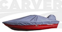 Boat-Cover-CSF-Model™Carver(r) 723xx series Styled-To Fit(tm) boat cover (for Wide Aluminum V-hull Fishing boat with Walk-Thru Windshield (up to 24 nch); O/B outboard) provides a GUARANTEED Fit