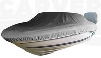 Boat-Cover-CSF-Model™Carver(r) 770xx series Styled-To Fit(tm) boat cover (for V-hull Runabout O/B boat (including Euro-style) with Windshield and Hand or Bow Rails (height: 14-16ft=4-inch, 16-20ft=8-inch, 20ft+=12-inch); outboard) provides a GUARANTEED Fit