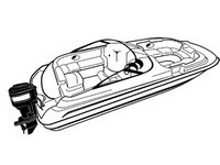Boat-Cover-CSF-Model™Carver(r) 905xx series Styled-To Fit(tm) boat cover (for Deck boat with Walk Thru Windshield or Side Console; Does Not cover an Extended Swim Platform; O/B outboard) provides a GUARANTEED Fit
