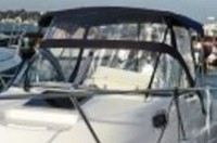 Boston Whaler® Conquest 235 Bimini-Aft-Drop-Curtain-OEM-T1.5™ Factory Bimini AFT DROP CURTAIN with Eisenglass window(s) zips to back of OEM Bimini-Top (not included) to Floor (Vertical, Not slanted to transom), OEM (Original Equipment Manufacturer)