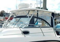Photo of Boston Whaler Conquest 255, 2005: Hard-Top, Visor, Side Curtains, viewed from Port Front 