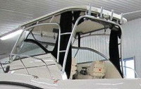 Photo of Boston Whaler Conquest 255, 2010: Hard-Top, Visor, Side Curtains, viewed from Port Rear 