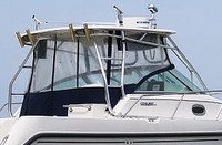 Boston Whaler® Conquest 275 Hard-Top-Aft-Drop-Curtain-OEM-G3.2™ Factory AFT DROP CURTAIN to floor with Eisenglass window(s) and Zipper Access for boat with Factory Hard-Top, OEM (Original Equipment Manufacturer)