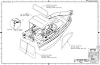 Boston Whaler® Conquest 275 Bimini-Aft-Drop-Curtain-OEM-G2™ Factory Bimini AFT DROP CURTAIN with Eisenglass window(s) zips to back of OEM Bimini-Top (not included) to Floor (Vertical, Not slanted to transom), OEM (Original Equipment Manufacturer)