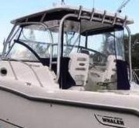 Photo of Boston Whaler Conquest 285, 2006: Hard-Top, Front Connector, Side Curtains, Aft-Drop-Curtain, viewed from Port Rear 