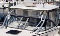 Boston Whaler® Conquest 285 Hard-Top-Side-Curtains-OEM-T1.5™ Pair Factory SIDE CURTAINS (Port and Starboard) with Eisenglass windows for Factory Hard-Top, OEM (Original Equipment Manufacturer)