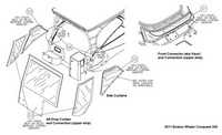 Photo of Boston Whaler Conquest 305, 2011: Hard-Top, Connector, Side and and Aft-Drop-Curtains Whaler Drawing 