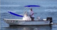 Photo of Boston Whaler Dauntless 15, 1996: T-Topless™ Folding T-Top, viewed from Port Front 