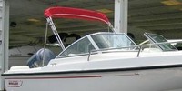 Boston Whaler® Dauntless 17 Bimini-Top-Canvas-Frame-Zippered-OEM-G4™ Factory Bimini CANVAS on FRAME with Zippers for OEM front Visor and Curtains) with Mounting Hardware, OEM (Original Equipment Manufacturer)