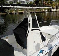 Photo of Boston Whaler Dauntless 210, 2017 Canvas T-Top Console-Cover T-Top, viewed from Starboard Rear 