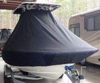 Photo of Boston Whaler Dauntless 210 20xx TTopCover™ T-Top boat cover, viewed from Starboard Front 
