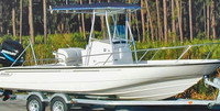 Photo of Boston Whaler Dauntless 220, 2007: Factory T-Top, viewed from Starboard Front 
