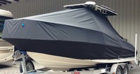 Photo of Boston Whaler Dauntless 240 20xx TTopCover™ T-Top boat cover, viewed from Port Front 