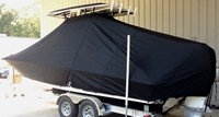 Photo of Boston Whaler Dauntless 240 20xx TTopCover™ T-Top boat cover, viewed from Port Rear 