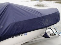 Photo of Boston Whaler Montauk 170 20xx Boat-Cover LCC Bow, viewed from Starboard Side close up 
