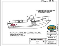 Photo of Boston Whaler Montauk 170 20xx Montauk T-Topless™ Folding T-Top (MT2) Lowered Drawing 