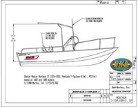 Photo of Boston Whaler Montauk 170 20xx Montauk T-Topless™ Folding T-Top (MT2) Raised Drawing 