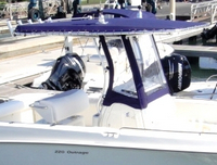 Photo of Boston Whaler Outrage 220, 2011: Factory T-Top, Visor, Side Curtains, viewed from Port Side 