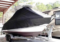 Photo of Boston Whaler Outrage 250 20xx TTopCover™ T-Top boat cover, viewed from Starboard Front 