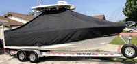 Photo of Boston Whaler Outrage 250 20xx TTopCover™ T-Top boat cover, viewed from Starboard Side 