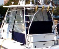 Boston Whaler® Outrage 28 Hard-Top-Aft-Drop-Curtain-OEM-G2™ Factory AFT DROP CURTAIN to floor with Eisenglass window(s) and Zipper Access for boat with Factory Hard-Top, OEM (Original Equipment Manufacturer)