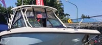 Photo of Boston Whaler Vantage 230 Hard-Top, 2018 Visor, Side Curtains, viewed from Starboard Front 