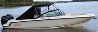 Photo of Boston Whaler Vantage 270 Bimini, 2015: Bimini Top, Visor, Side and Aft Curtains, viewed from Starboard Side 