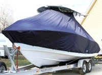 Photo of Cape Horn 24XS 20xx T-Top Boat-Cover, viewed from Port Front 