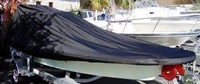 Flats-Boat-and-Poling-Platform-Cover-V-Bow-71319NA™Carver p/n 71319NA Cover for V-Bow Flats-Boat with Poling Platform with CENTERLINE LENGTH = 19-ft,6-in , BEAM = 85 inches wide, Max. Console-Height of 30 inches above Floor and Poling-Platform up to 45-in High x 41-in Wide x 39-in Deep