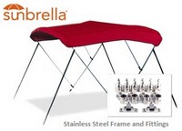 Bimini-Top-Sunbrella-Stainless-Carver™Carver(r) folding Sunbrella(r) Bimini Top, Stainless Steel Round-Tube Frame, Fittings and Screws, Matching Storage Boot with Stainless Mounting Hardware and Straps. Carver(r) has over 30 years of experience building Bimini-Tops and Boat-Covers. NO SALES TAX (except SC buyers) (click for full-size picture) Bimini-Top-Sunbrella-Stainless-Carver™Carver(r) folding Sunbrella(r) Bimini Top, Stainless Steel Round-Tube Frame, Fittings and Screws, Matching Storage Boot with Stainless Mounting Hardware and Straps. Carver(r) has over 30 years of experience building Bimini-Tops and Boat-Covers. NO SALES TAX (except SC buyers)