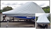 Wakeboard-Tower-Over-The-Tower-Boat-Cover-C-82122A™Carver(r) p/n 82122A 22ft-6in Center Line Length (CLL) WIDE or PICKLE-FORK BOW Ski Boat Covers WIDE OR PICKLE-FORK BOW TOURNAMENT STYLE SKI BOAT, Wakeboard Tower and Swim Platform (versus Bow, Cockpit and Mooring Covers that do not cover the hull AND tower)