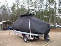 Century® 1800CC T-Top-Boat-Cover-Elite™ Custom fit TTopCover(tm) (Elite(r) Top Notch(tm) 9oz./sq.yd. fabric) attaches beneath factory installed T-Top or Hard-Top to cover boat and motors