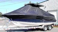 Century® 2400CC T-Top-Boat-Cover-Elite-1449™ Custom fit TTopCover(tm) (Elite(r) Top Notch(tm) 9oz./sq.yd. fabric) attaches beneath factory installed T-Top or Hard-Top to cover boat and motors