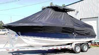 Photo of Century 2400CC 20xx T-Top Boat-Cover, viewed from Port Front 