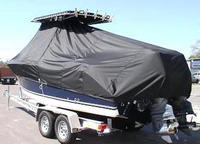 Photo of Century 2400CC 20xx T-Top Boat-Cover, viewed from Port Rear 