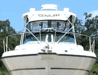 Photo of Century 3200WA Standard WindShield, 2004: Factory OEM Hard-Top, Front Connector, Side Curtains, Aft-Drop-Curtain, Front 