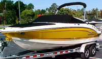 Photo of Chaparral 206 SSI, 2010: Bimini Top in Boot, Bow Cover Cockpit Cover, viewed from Port Front 