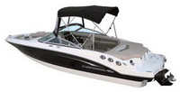 Chaparral® 206 SSI Bimini-Connector-OEM-T3.5™ Factory Front BIMINI CONNECTOR Eisenglass Window Set (also called Windscreen, typically 3 front panels, but 1 or 2 on some boats) zips between Bimini-Top (not included) and Windshield. (NO Bimini-Top OR Side-Curtains, sold separately), OEM (Original Equipment Manufacturer)