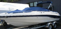 Photo of Chaparral 210 SSI, 2007: Bimini Top in Boot, Bow Cover Cockpit Cover, viewed from Port Front 