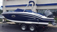 Photo of Chaparral 210 SunCoast No Arch, 2016: Bimini Top in Boot, Bow Cover Cockpit Cover, viewed from Port Rear 