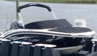 Photo of Chaparral 210 SunCoast No Arch, 2016: Bimini Top in Boot, Bow Cover Cockpit Cover, viewed from Starboard Front 