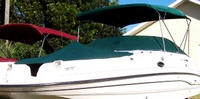 Photo of Chaparral 233 Sunesta, 1999: Bimini Top, Bow Cover Cockpit Cover, viewed from Port Front 