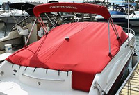 Photo of Chaparral 235 SSI, 2006: Bimini Top in Boot, Cockpit Cover, viewed from Starboard Rear 