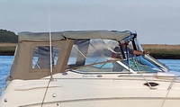 Photo of Chaparral 240 Signature, 2004: Bimini Top, Connector and Side Curtains, Camper Top, Side and Aft Curtains, viewed from Starboard Side 