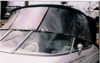 Photo of Chaparral 245 SSI, 2000: Bimini Top, Connector, Side Curtains, Camper Top, Camper Side Curtains, viewed from Port Front 